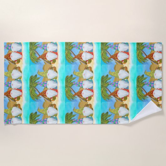 SERVIETTE DE PLAGE GNOMES DE PLAGE (Devant)