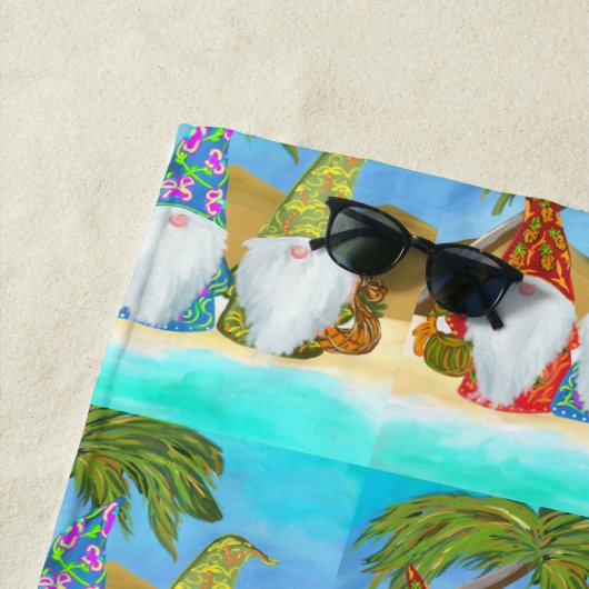 SERVIETTE DE PLAGE GNOMES DE PLAGE (En situation)