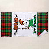 Serviette De Plage Go Big ou Go Gnome Red et Green Plaid (Devant)