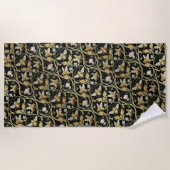 Serviette De Plage Gold Art Nouveau Bees (Devant)