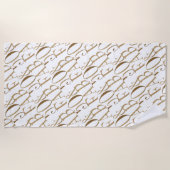 Serviette De Plage Gold Glam Glitz 50 & Fabulous Motif (Devant)