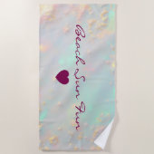 Serviette De Plage Gold Luxury Trendy Blush Pink Soft Mint Collection (Devant)