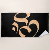 Serviette De Plage Gold Om (Devant)