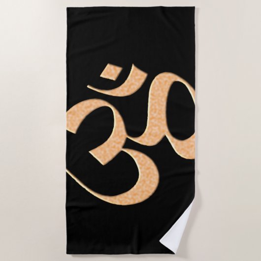 Serviette De Plage Gold Om (Devant)