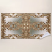Serviette de plage Gold Ornate (Devant)