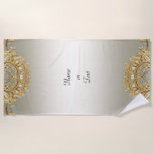 Serviette de plage Gold Ornate (Devant)