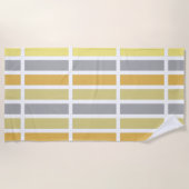 Serviette De Plage Gold Silver Bronze Metal Hues (Devant)