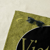 Serviette De Plage Golden Flecks Victoria Nom Design, (En situation)
