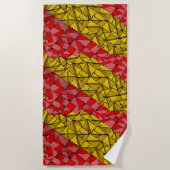 Serviette De Plage Golden Geometry Stripes - Luxe Abstrait (Devant)