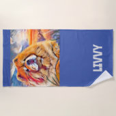 Serviette De Plage GOLDEN GIRL chow (Devant)