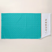 Serviette De Plage Golden Nautical Personalized Beach Towel (Devant)