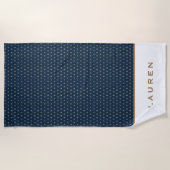 Serviette De Plage Golden Nautical Personalized Beach Towel (Devant)