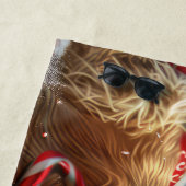 Serviette De Plage Golden Retriever Chien Festif de Noël (En situation)