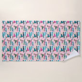 Serviette de plage Golden Retriever Dog Surfing (Devant)