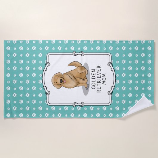 Serviette De Plage Golden Retriever Maman - Chien Maman (Devant)