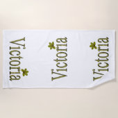 Serviette De Plage Golden Victoria Name, Beach Towel (Devant)