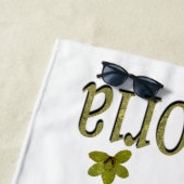 Serviette De Plage Golden Victoria Name, Beach Towel (En situation)