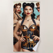 Serviette De Plage Golden Waves & Satin Dreams - Luxe (Devant)