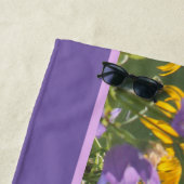 Serviette De Plage Goldfinch sur Harebell Flower (En situation)