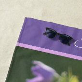 Serviette De Plage Goldfinch sur Harebell Flower (En situation)