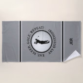 Serviette De Plage Golf Ball Drôle Citation sur mesure Texte Golfer C (Devant)