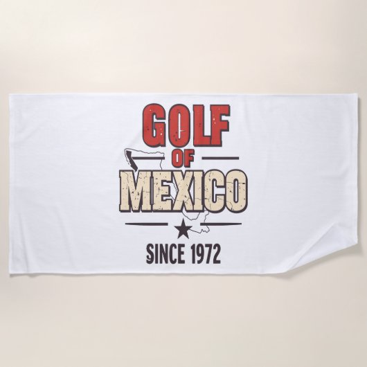 Serviette De Plage Golf de Mexico avec Vintage (Devant)