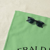 Serviette De Plage Golf Design Monogram Golfer Modèle Beach Towne (En situation)