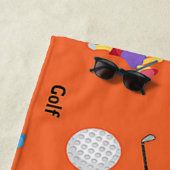 Serviette De Plage Golf en orange (En situation)