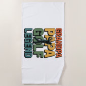 Serviette De Plage Golf Legend Grand Papa (Devant)