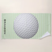 Serviette De Plage Golf Stripes Design Plage Serviette (Devant)