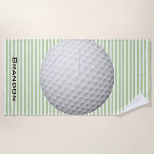 Serviette De Plage Golf Stripes Design Plage Serviette (Devant)