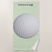 Serviette De Plage Golf Stripes Design Plage Serviette (Devant)