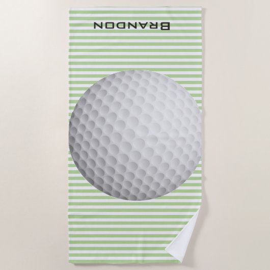 Serviette De Plage Golf Stripes Design Plage Serviette (Devant)