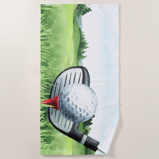 Serviette De Plage Golf Summer Beach Pool Towne (Devant)