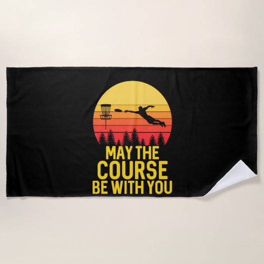 Serviette De Plage Golf sur disque avec vous (Devant)