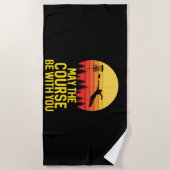 Serviette De Plage Golf sur disque avec vous (Devant)