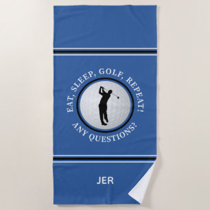 Serviette De Plage Golfeur Masculin Sports Pro Balle de Golf Mignonne