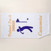 Serviette De Plage Golfeur Swingueur Thunder_Thunder_Cove (Devant)