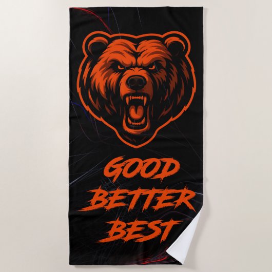 Serviette De Plage Good Better Best Never Let It Rest (Devant)