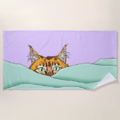 Serviette De Plage Good Morning Orange Cat Funny (Devant)