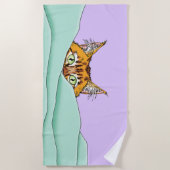 Serviette De Plage Good Morning Orange Cat Funny (Devant)