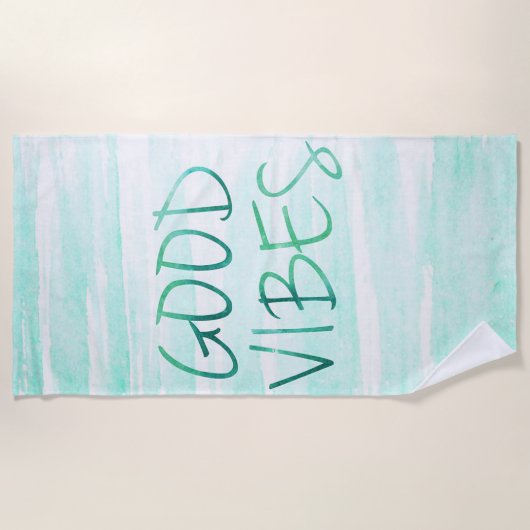 Serviette De Plage Good Vibes (Devant)