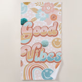 Serviette De Plage Good Vibes (Devant)