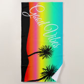 Serviette De Plage Good Vibes Tropical Summertime (Devant)