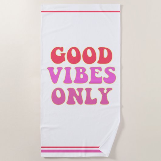 Serviette De Plage Good Vibes uniquement - Filles de la VSCO (Devant)
