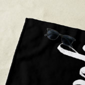 Serviette De Plage Good Vibes uniquement | Noir et blanc (En situation)