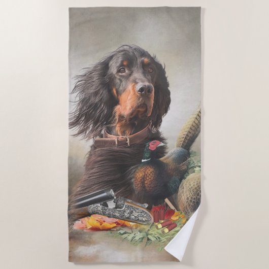 Serviette De Plage Gordon setter avec faisans, Art (Devant)