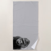 Serviette De Plage Gorille noire blanche (Devant)