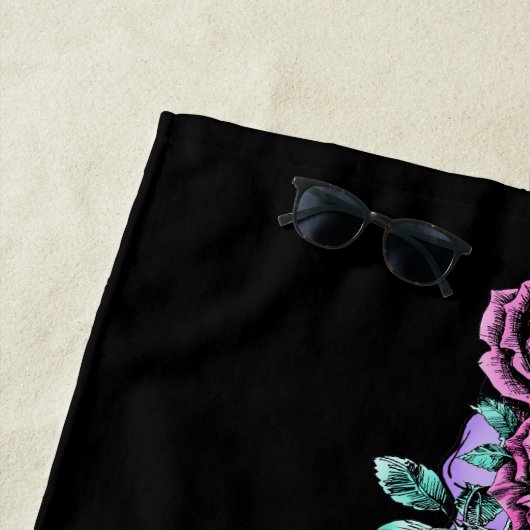 Serviette de plage gothique Bouquet (En situation)