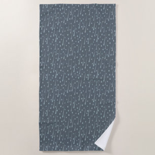 Serviette De Plage Gouttes de pluie qui tombent Mignonne Journée pluv